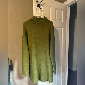 Green sweater dress